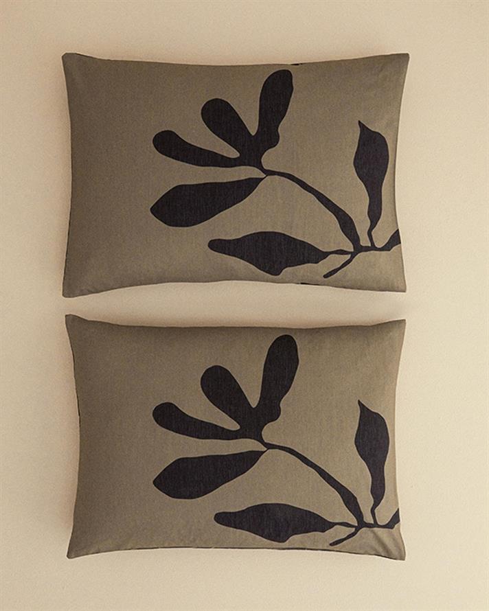 Set 2 fețe de pernă, Vinette, bumbac-viscoză, 50x70 cm, verde