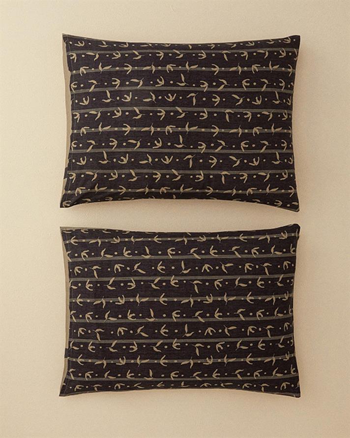 Set 2 fețe de pernă, Vinette, bumbac-viscoză, 50x70 cm, verde