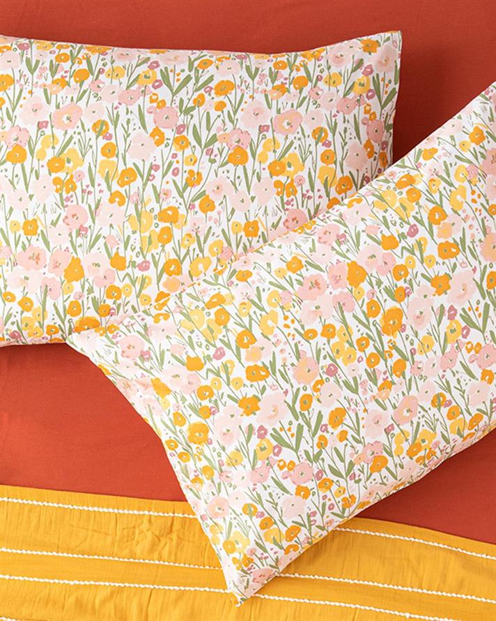 Set 2 fețe de pernă, Wild Flowers, bumbac, 50x70 cm
