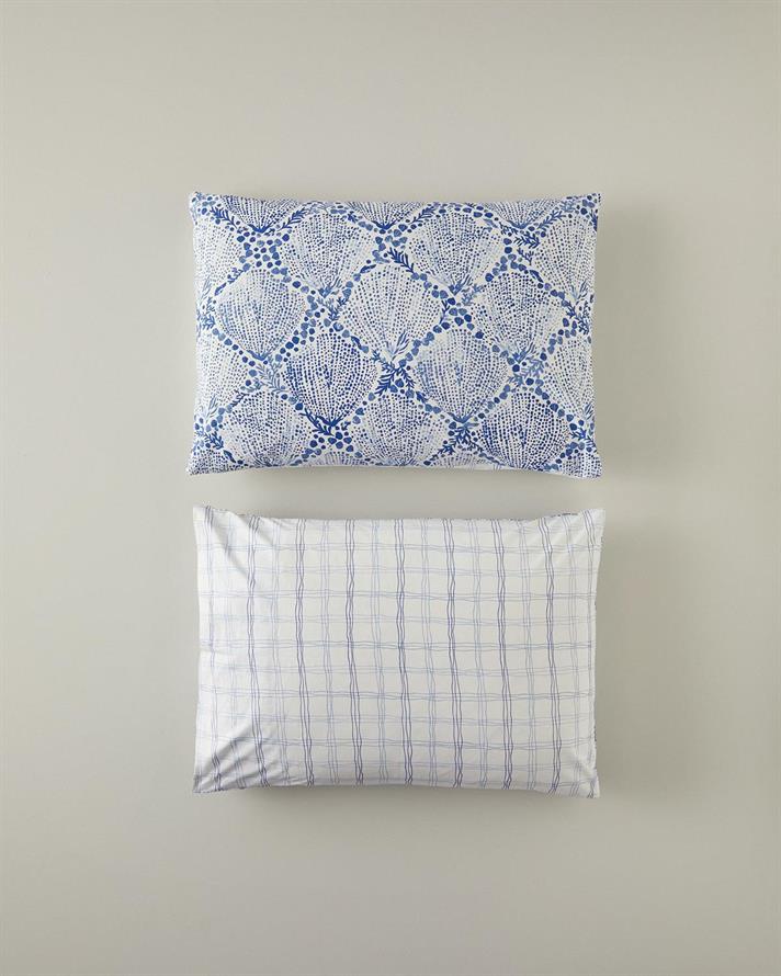 Set 2 fete de perna, Coastal Treasures, bumbac, 50x70 cm, bleu