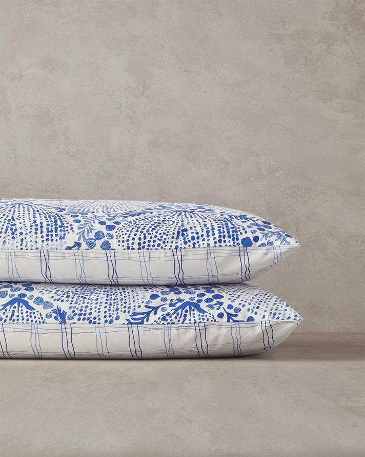 Set 2 fete de perna, Coastal Treasures, bumbac, 50x70 cm, bleu