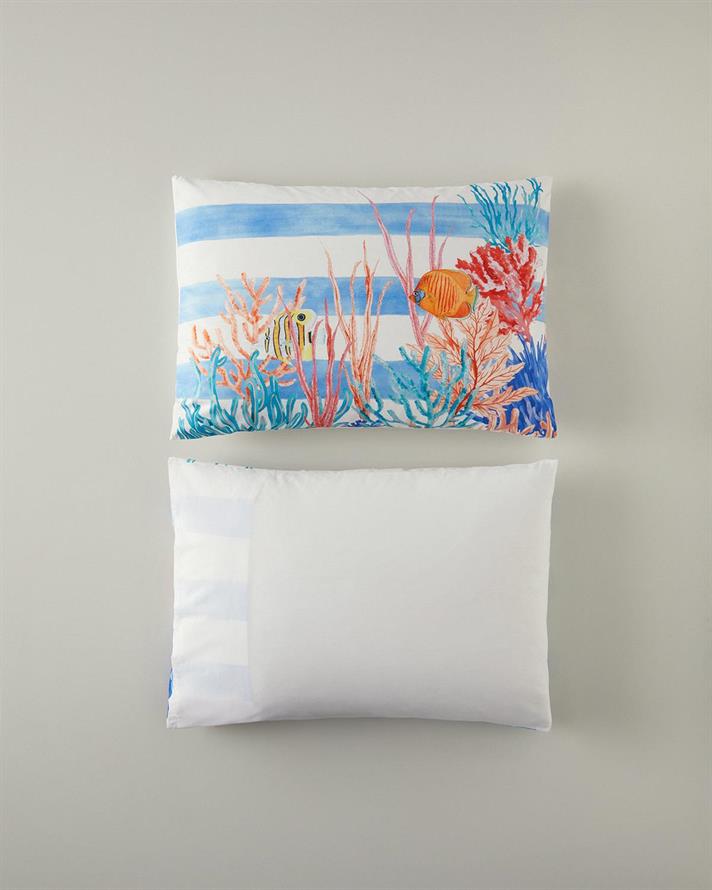 Set 2 fete de perna, Deep Ocean, bumbac-viscoza, 50x70 cm, bleu