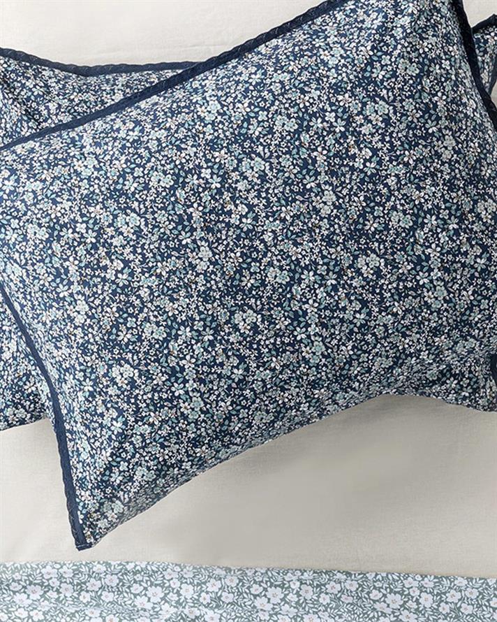 Set 2 fete de perna, Fleur De Nuit, bumbac, 50x70 cm, bleumarin