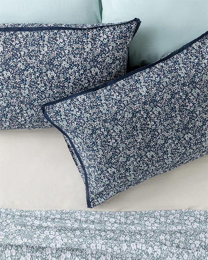 Set 2 fete de perna, Fleur De Nuit, bumbac, 50x70 cm, bleumarin