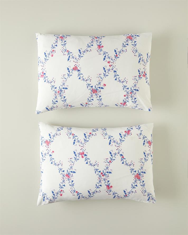 Set 2 fete de perna, Floral Slice, bumbac-poliester, 50x70 cm, albastru inchis