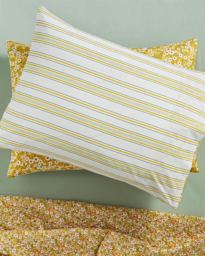 Set 2 fete de perna, Florescence, bumbac, 50x70 cm, galben