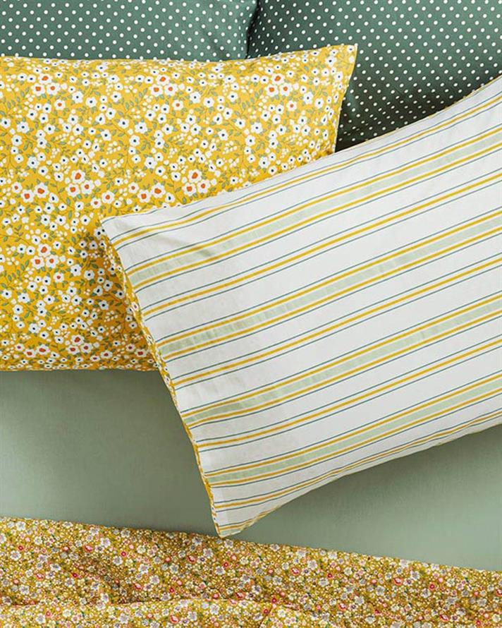 Set 2 fete de perna, Florescence, bumbac, 50x70 cm, galben