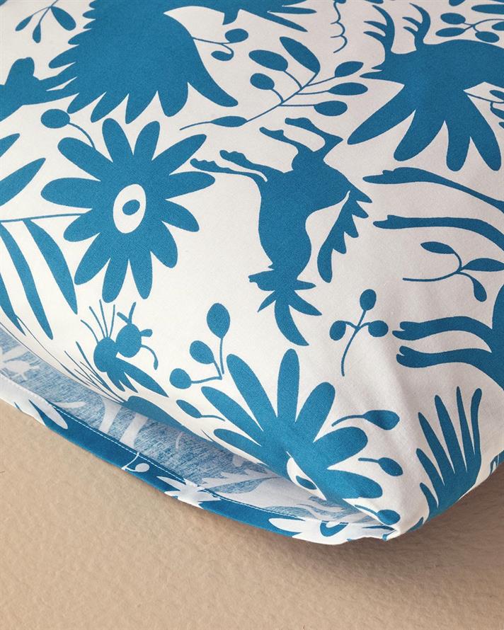 Set 2 fete de perna, Folk Jungle, bumbac, 50x70 cm, bleu