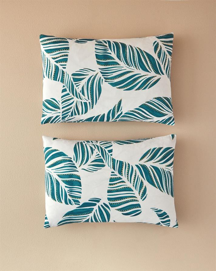 Set 2 fete de perna, Leafy Wonder, bumbac-poliester, 50x70 cm, verde