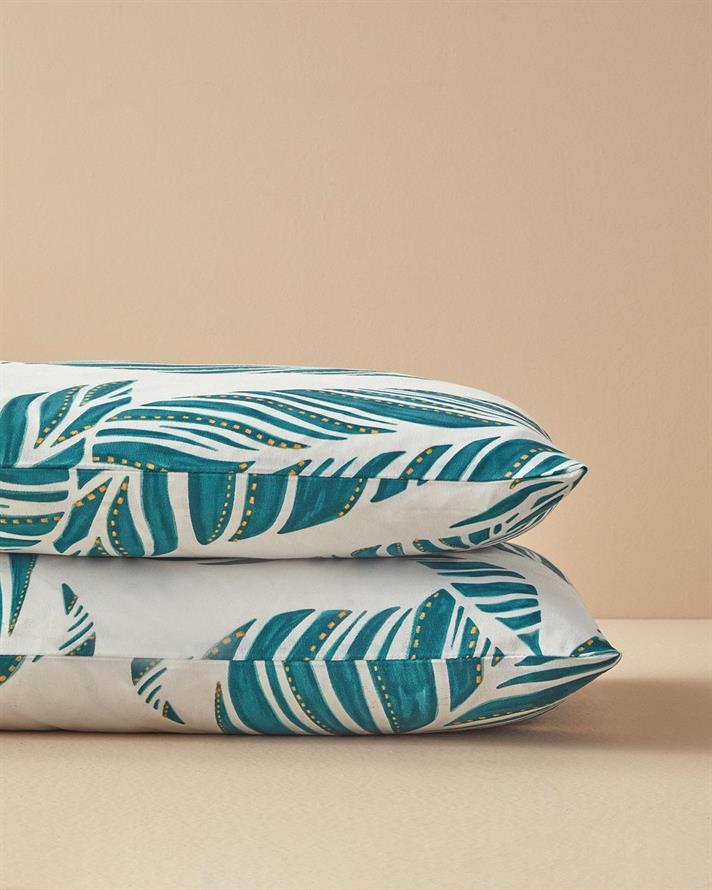 Set 2 fete de perna, Leafy Wonder, bumbac-poliester, 50x70 cm, verde