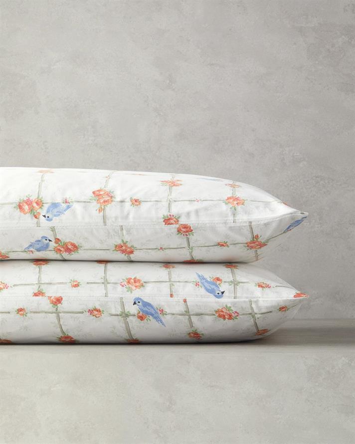 Set 2 fete de perna, Mystery Birds, bumbac, 50x70 cm, verde