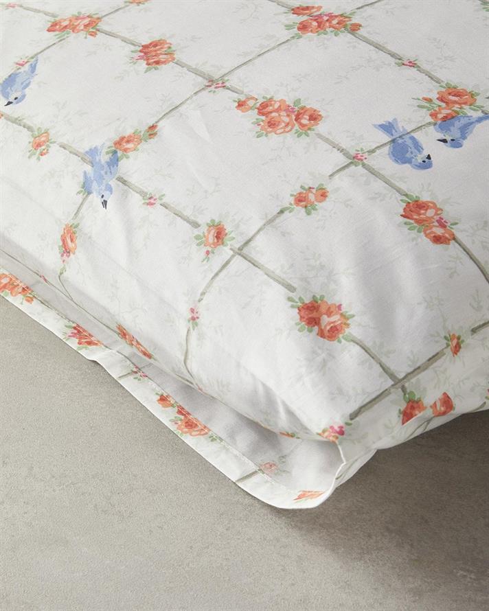 Set 2 fete de perna, Mystery Birds, bumbac, 50x70 cm, verde