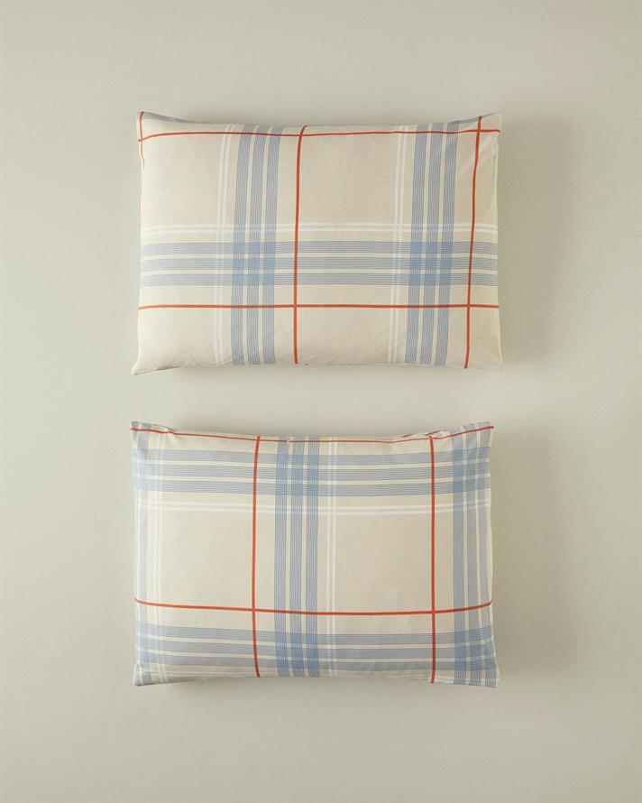 Set 2 fete de perna, Natural Plaid, bumbac-poliester, 50x70 cm, bej
