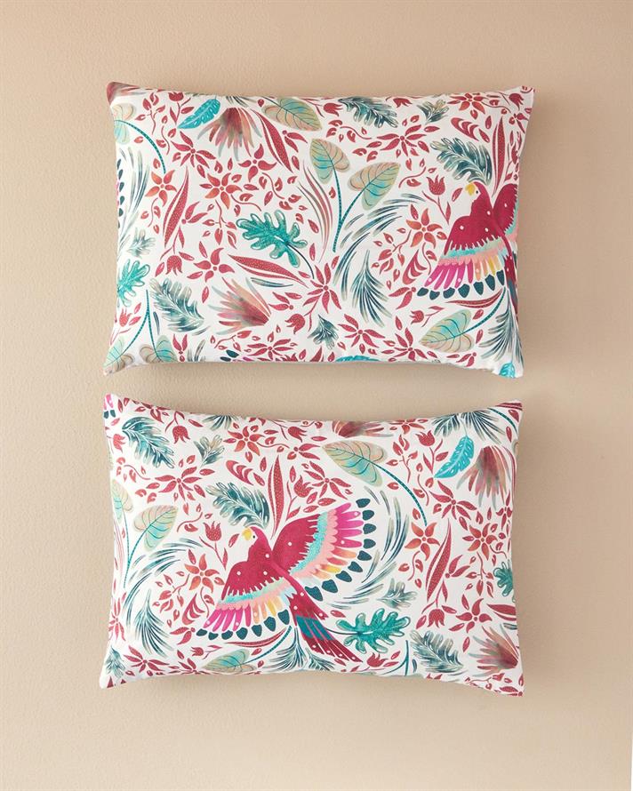 Set 2 fete de perna, Parrot Fantasy, bumbac-viscoza, 50x70 cm, verde