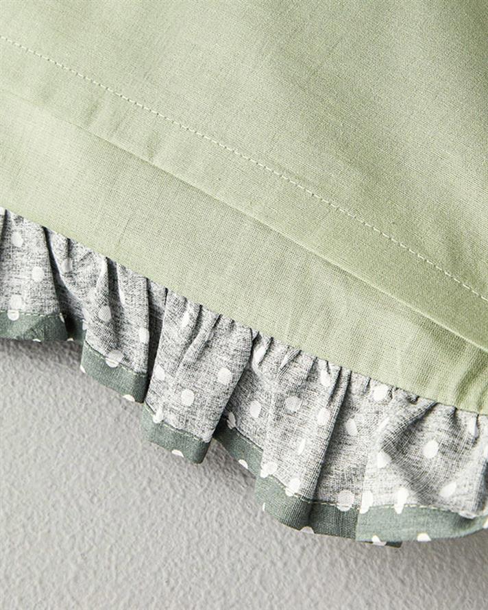 Set 2 fete de perna, Polkadot Kombin, bumbac, 50x70 cm, verde