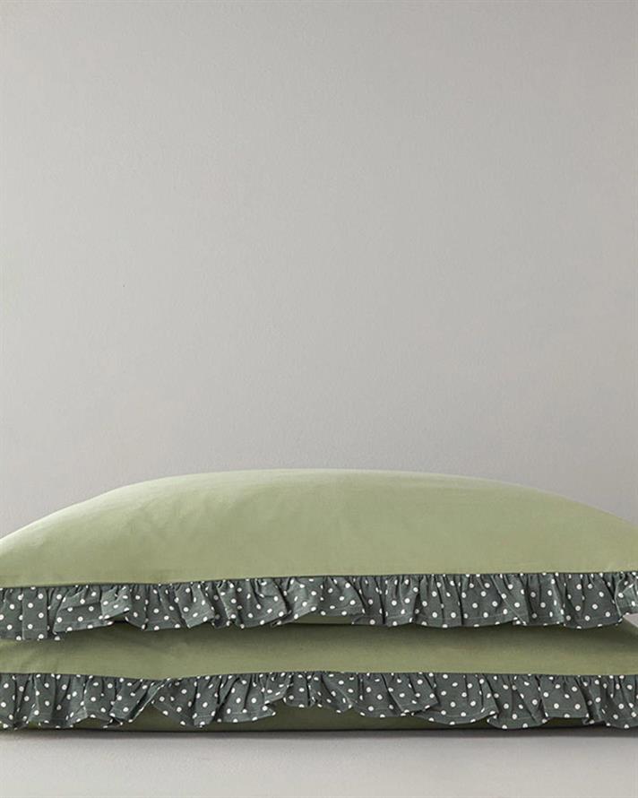 Set 2 fete de perna, Polkadot Kombin, bumbac, 50x70 cm, verde