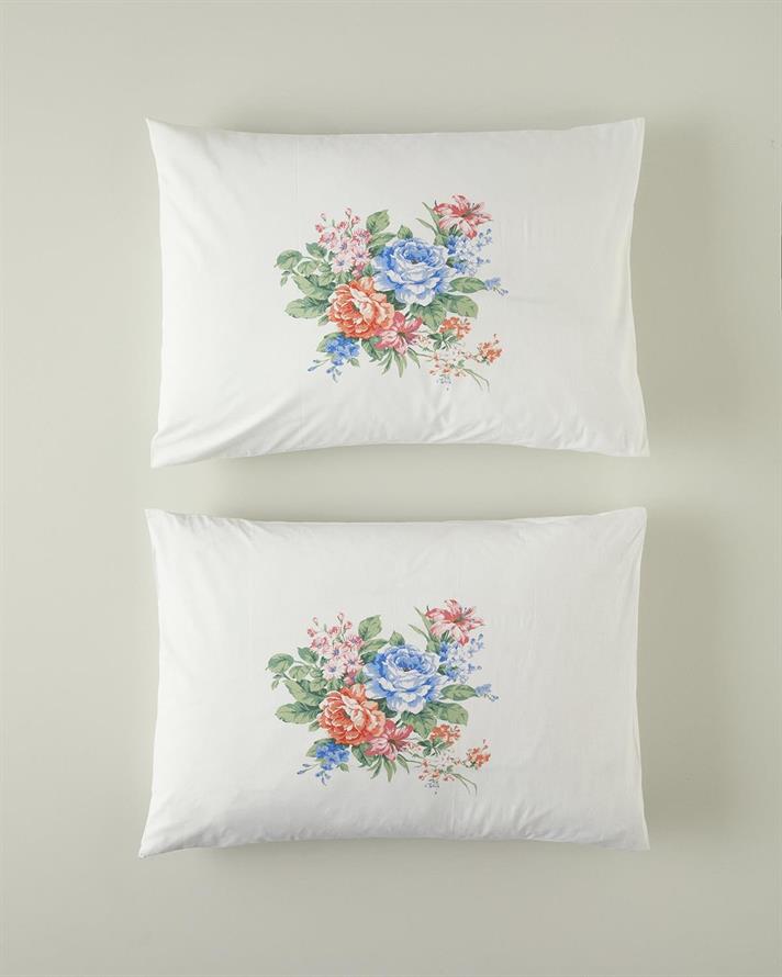 Set 2 fete de perna, Rose Romance, bumbac, 50x70 cm, bleu