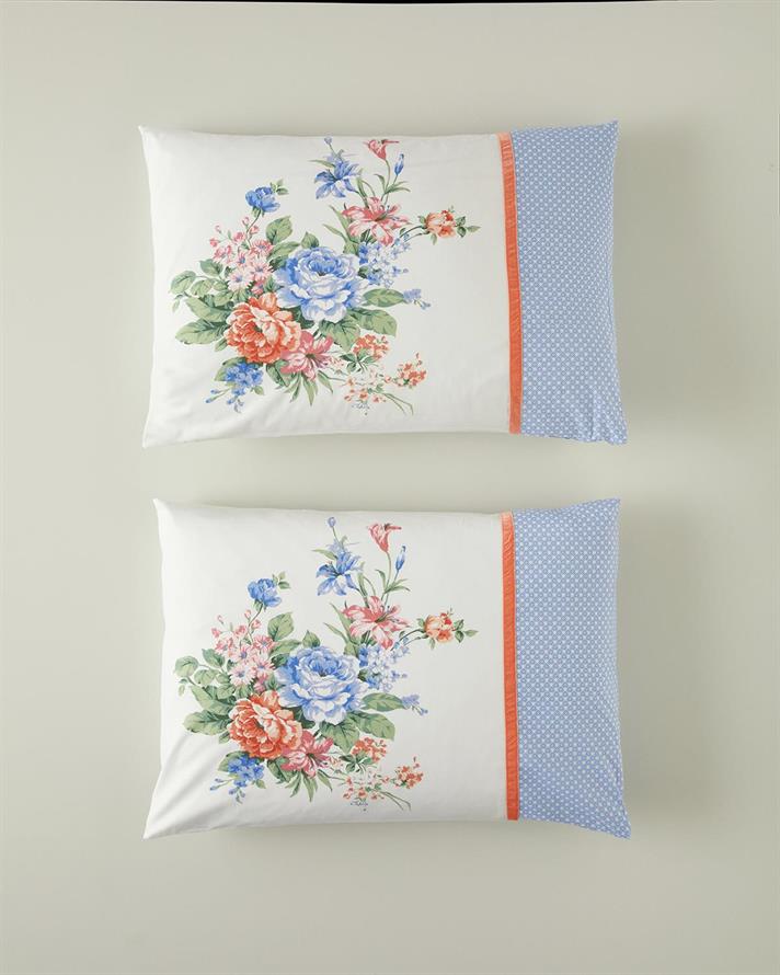 Set 2 fete de perna, Rose Romance Kombin, bumbac, 50x70 cm, bleu