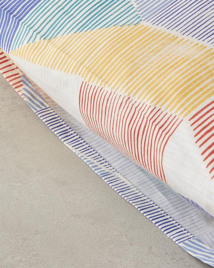 Set 2 fete de perna, Sea Marine, bumbac, 50x70 cm, rosu-galben