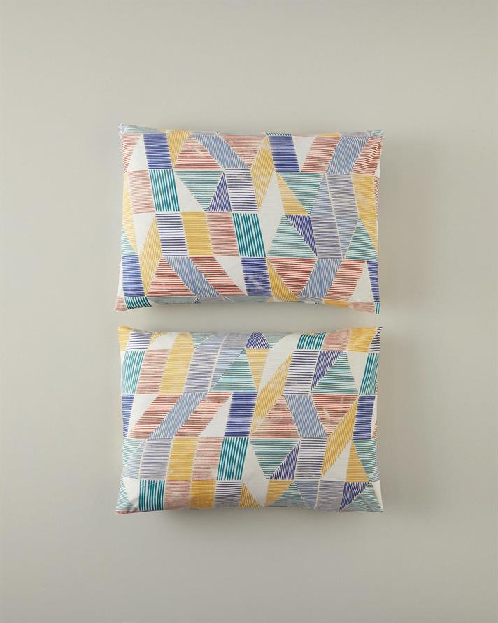 Set 2 fete de perna, Sea Marine, bumbac, 50x70 cm, rosu-galben