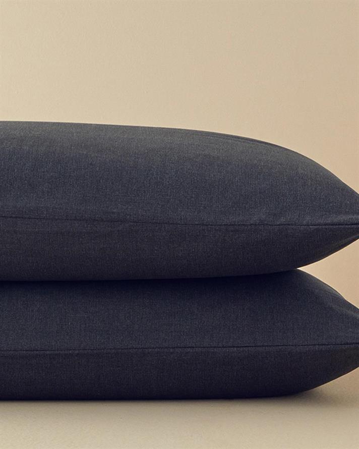 Set 2 fete de perna, Textured Plain, bumbac-poliester, 50x70 cm, antracit