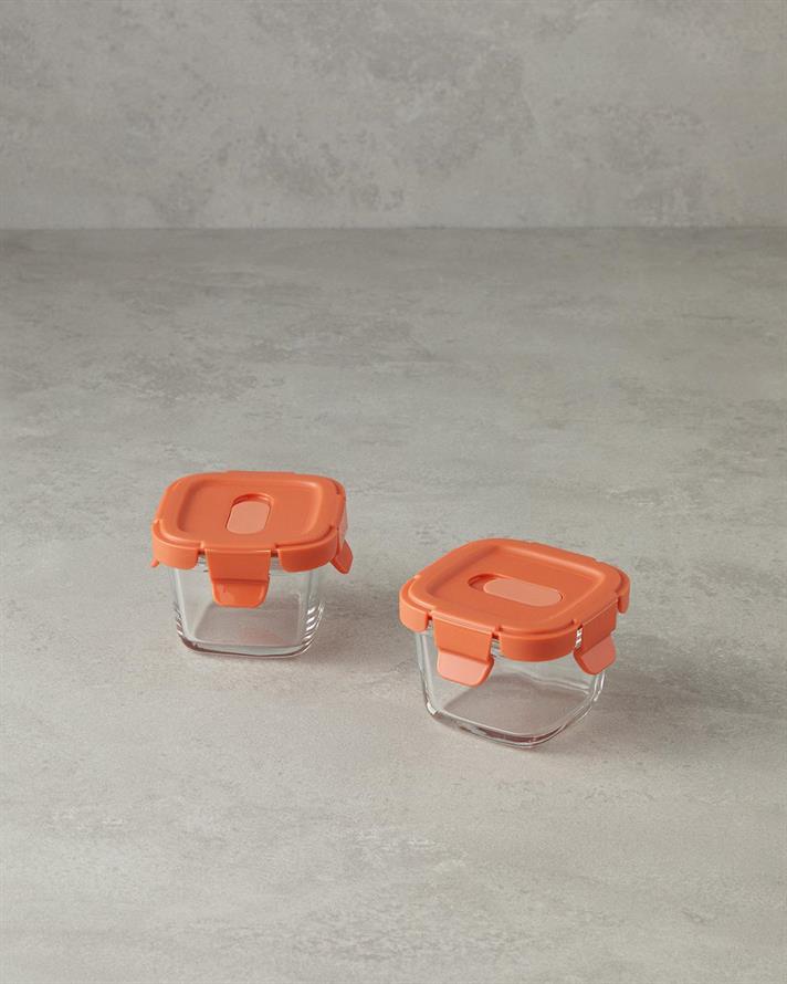 Mini Glass 2 set  VAS PENTRU PĂSTRARE 160 ml Portocale,