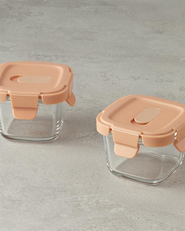 Mini Glass 2 set  VAS PENTRU PĂSTRARE 160 ml Somon