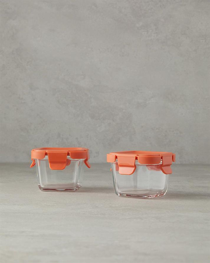 Mini Glass 2 set  VAS PENTRU PĂSTRARE 160 ml Portocale,