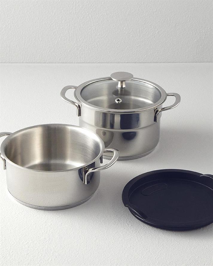 Terra Oțel Inoxidabil 4 Piese Set Gătește-Păstrează 14 cm Oțel