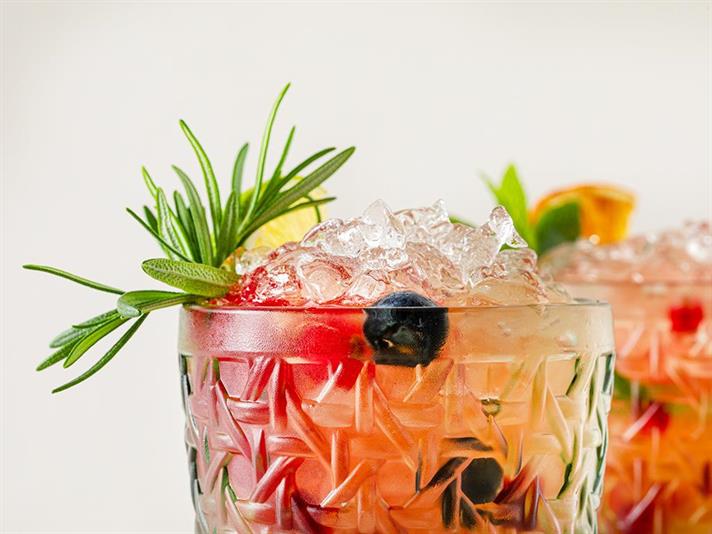 Set 2 Pahare cocktail, Agnes, sticlă, 290 ml, verde