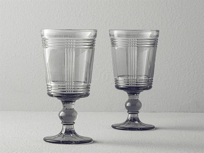 Set 2 Pahare de vin, Igor, sticlă, 300 ml, gri antracit