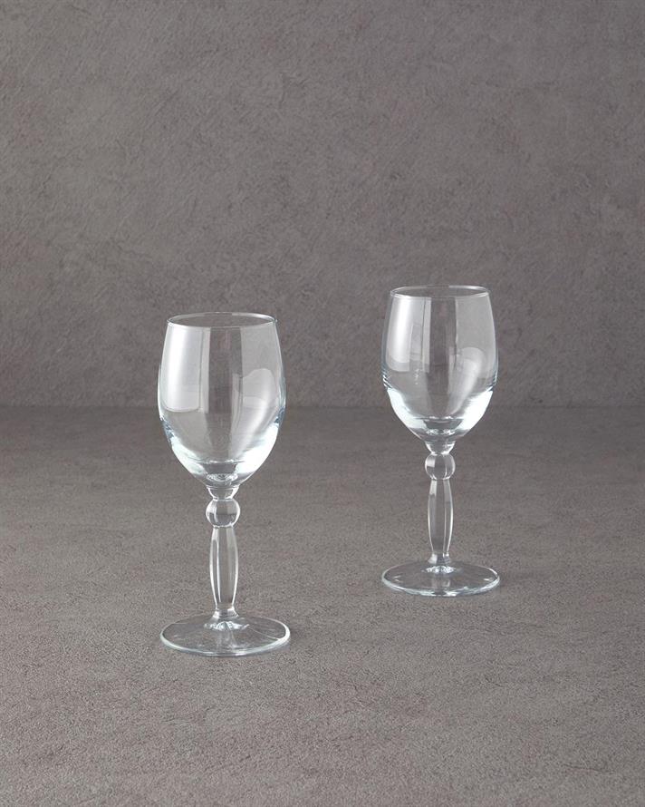 Set 2 pahare de vin, Sofia, sticlă, 195 ml, transparent