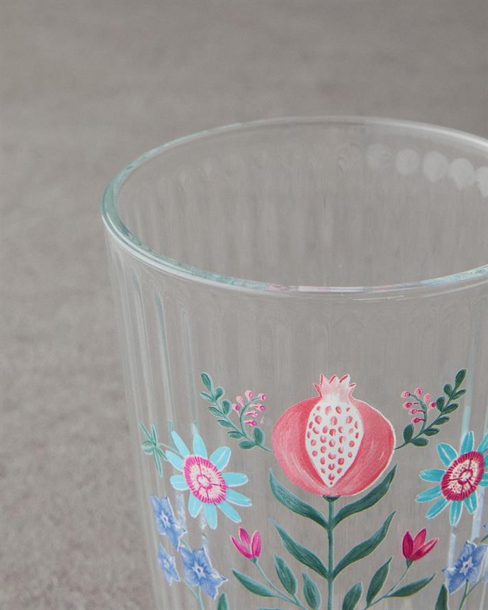 Set 2 pahare pentru apa/ sucuri, Carnival Tulip, sticla, 395 ml, bleu