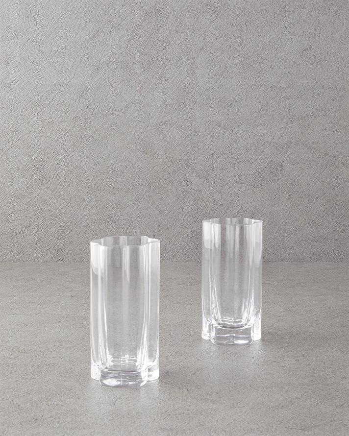 Set 2 pahare pentru apa/ sucuri, Flor Pura, sticla, 320 ml, transparent