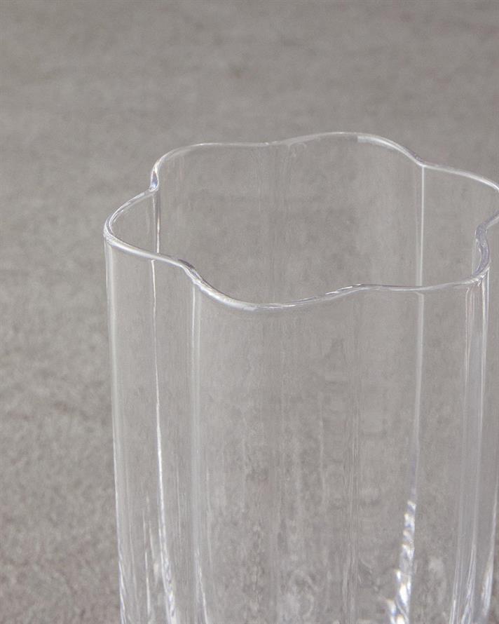 Set 2 pahare pentru apa/ sucuri, Flor Pura, sticla, 320 ml, transparent