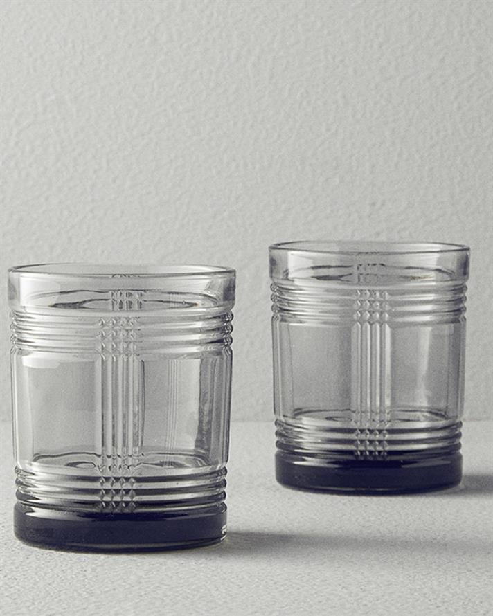 Set 2 pahare pentru băuturi răcoritoare, Igor, sticlă, 330 ml, antracit