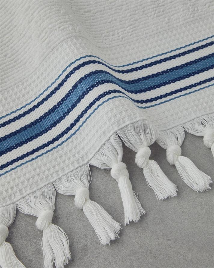 Set 2 prosoape de baie, Cool Stripe, bumbac, 50 x 85cm + 70 x 150cm, ecru-bej