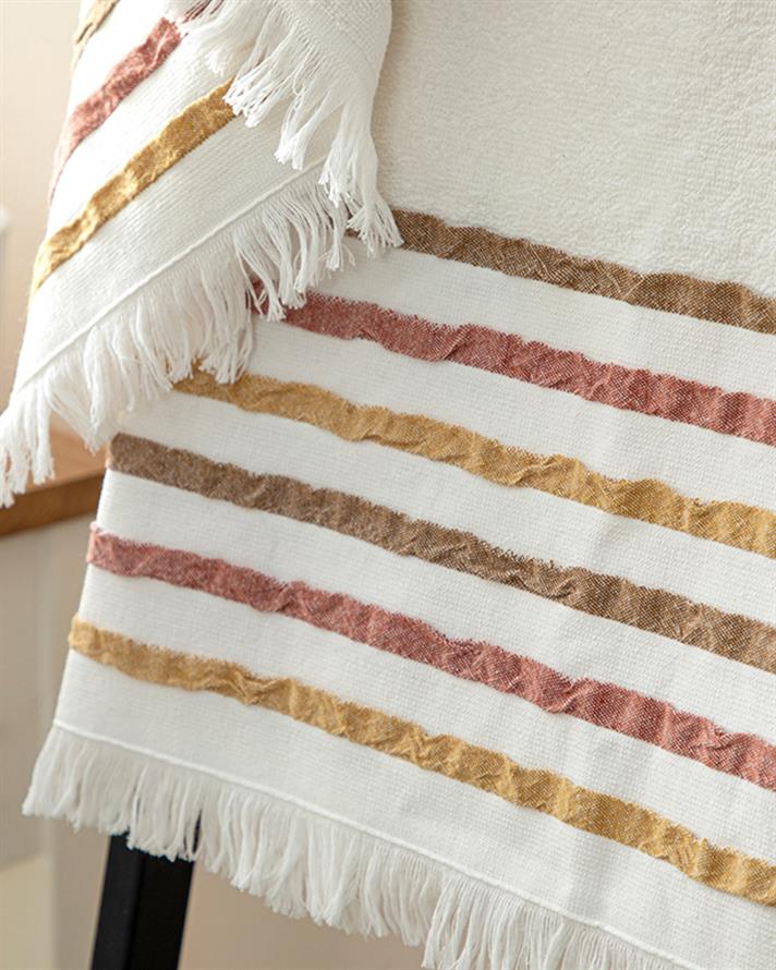 Set 2 prosoape de baie, New Retro, bumbac, 50x85cm + 70x150cm, cărămiziu