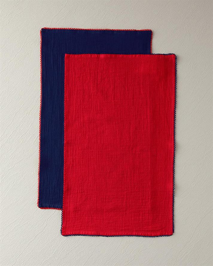 Cotton 2 Set Drying Cloth 30x50 cm Red