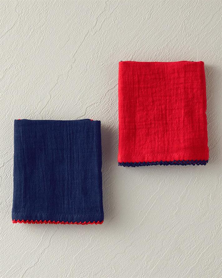 Cotton 2 Set Drying Cloth 30x50 cm Red