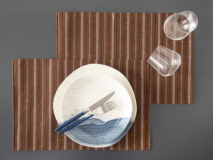 Art pop Polyestere 2 Set Place Mat 30x45 cm Brown