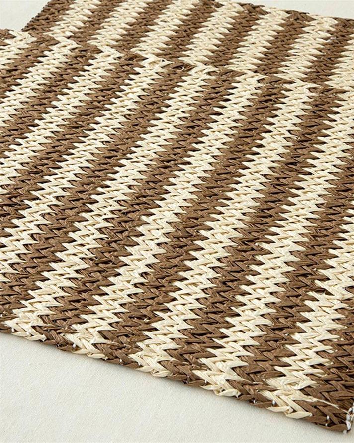 Braiding Paper 2 Set Place Mat 30x47 cm Brown