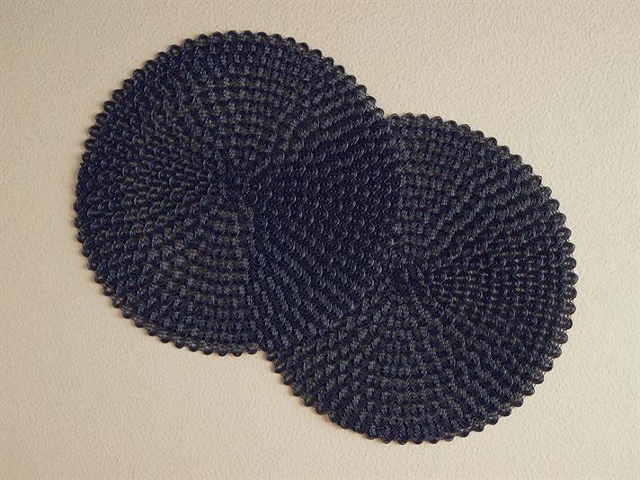 Carlotta Polypropilen 2 Set Place Mat 38 cm Black