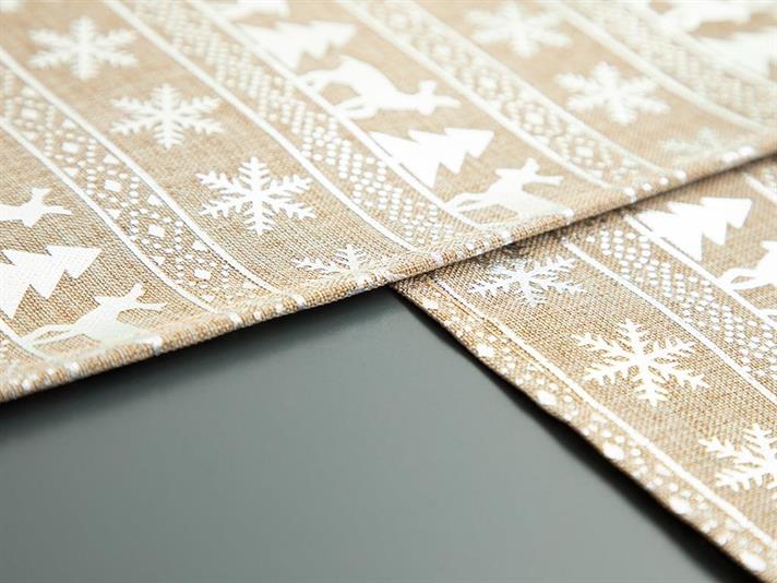 Christmas Pals Polyestere 2 Set Place Mat 30x45 cm Silver.