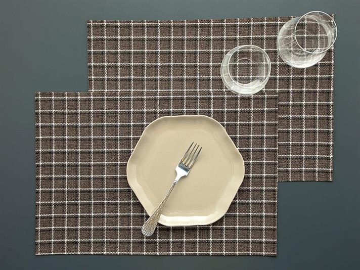 Claudia Polyestere 2 Set Place Mat 30x45 cm Gray