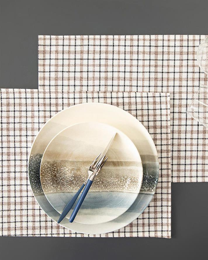 Claudia Polyestere 2 Set Place Mat 30x45 cm Beige
