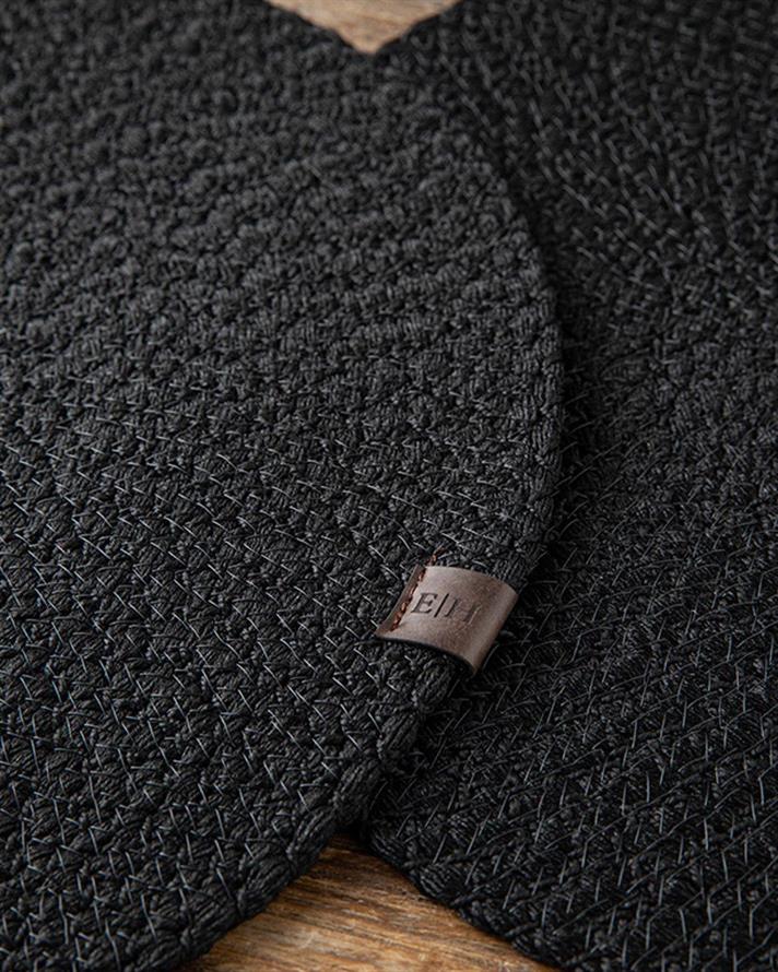 Dalia Jute 2 Set Place Mat 35 cm Black