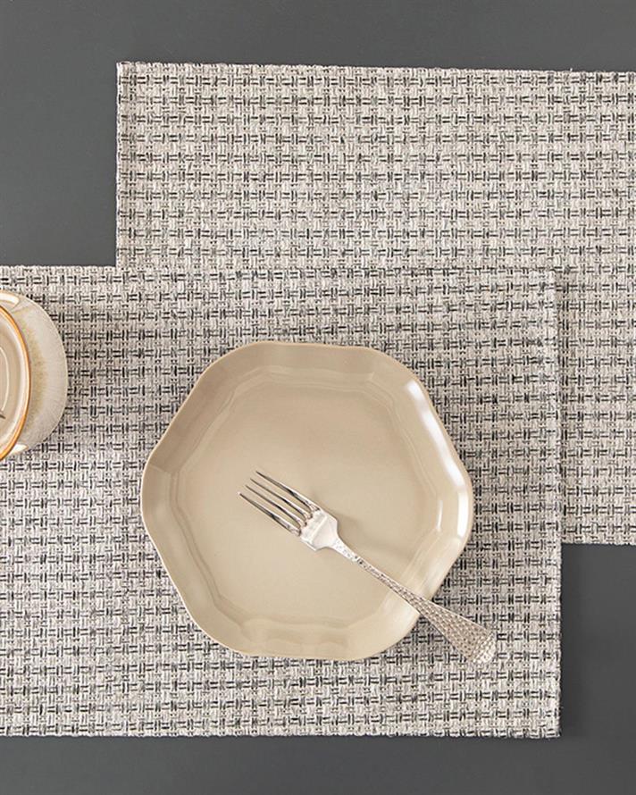 Hara Knits Polyestere 2 Set Place Mat 30x45 cm Gray