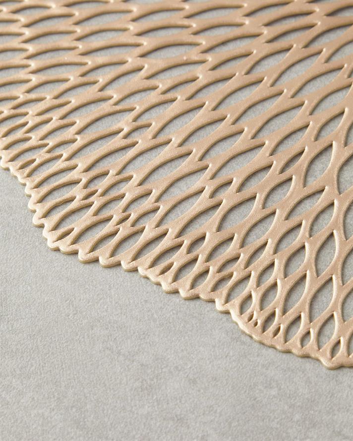 Pvc 2 pcs Place Mat 38 cm Gold