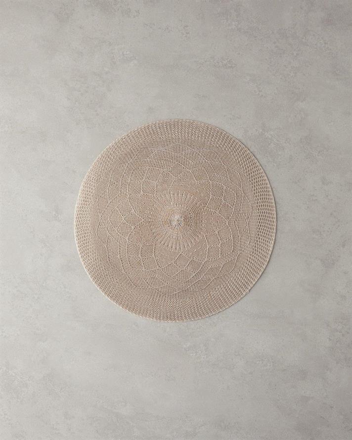 Leron Polyester 2 pcs Place Mat 38 cm Beige